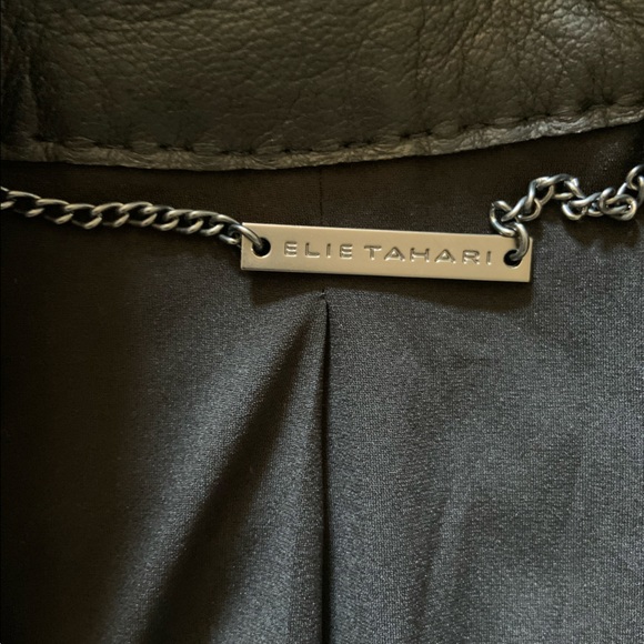 Elie Tahari Black Lamb leather Jacket - Picture 6 of 13